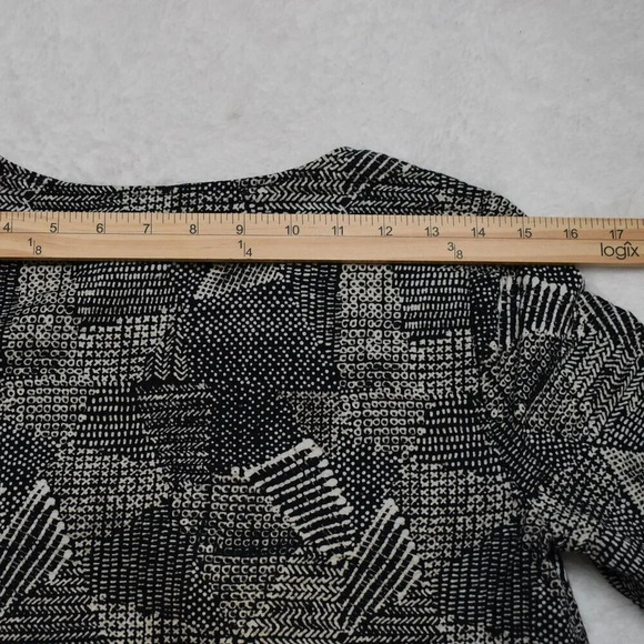 Madewell Crop Top Sz XS Boxy Geometric 100% Cotton Neutral Minimalist Coastal - Picture 16 of 16